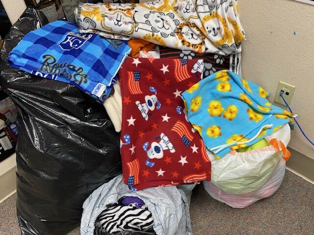 Cooper students collecting fleece for furry friends